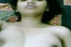 Petite youthful Indian brunette hair cutie shows off on livecam