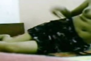 Petite youthful Indian brunette hair cutie shows off on livecam