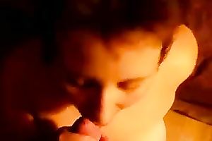 Chubby dilettante brunette hair girlfriend wishes to be sprayed with ball cream