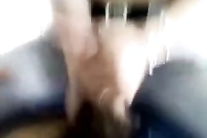 She begins playing with my ramrod and makes me cum on cam