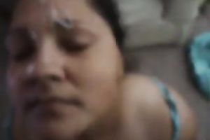 My plump black cock sluts sucks and rides my schlong and lets me cum on her face