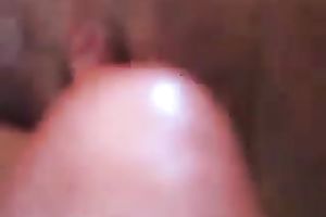 Creampie for the shaved pink love tunnel of my girlfriend