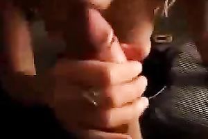 Super horny golden-haired does an fantastic job sucking on my dick