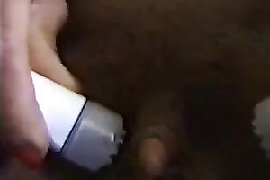 Huge dark love button acquires an big O after getting pushed with sex-toys