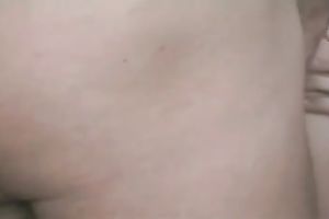 She opens up her hairless milf gash and I sex cream inside it