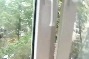 Fresh legal age teenager sweetheart is smokin' by the window teasing webcam