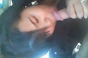 Getting my large schlong sucked remarcably well in a car