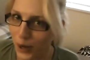 Pretty blond lady-boy rides a dong after vehement oral-stimulation sex