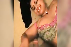 Chubby non-professional milf rubs her lover's shlong and kneads her large mambos