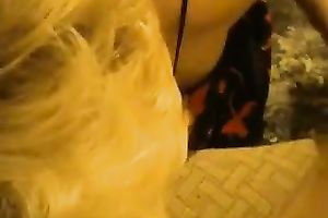 Mature golden-haired BBC slut deepthroats my dick actually gently