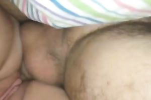 My corpulent wife lets me fuck her creamy snatch from behind