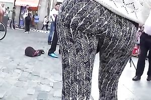 Cuties with terrific butts acquire caughty on hidden livecam in the street