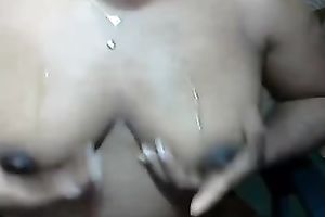 I love fondling my well-matured breasts in front of my web camera