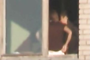 Horny BF screwed me ruthlessly up against the window