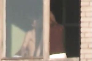 Horny BF screwed me ruthlessly up against the window