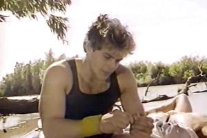 Three cuties with different hair color share one dude