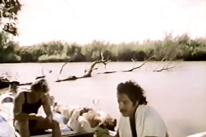 Three cuties with different hair color share one dude