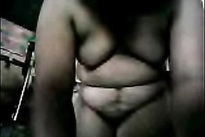 This obese floozy is an exhibitionist and she can't live without to show of her in nature's garb body