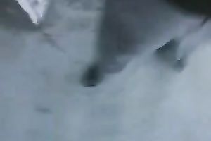 My dick-hungry dark GF works on my dark wood behind the corner