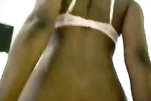 Ebony doxy jumps on my jock and doesn't wish to stop