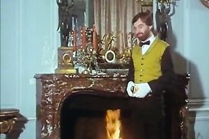 Beautiful brunette hair and her hubby have three-some sex with a maid