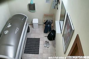 Horny and tall brunette bastard jacks off his prick