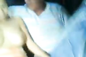 Just a skanky breasty ally flashing her pantoons in the car