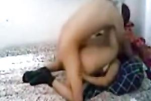 Slender brunette hair harlot enjoys coarse sex with me indoors