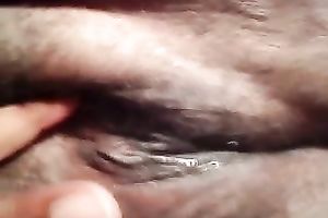 Rubbing my gorgeous pink fur pie with excitement until I cum