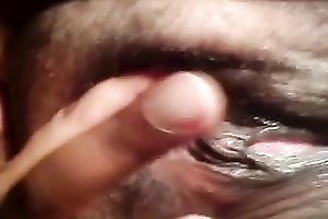 Rubbing my gorgeous pink fur pie with excitement until I cum