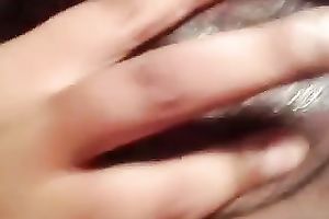 Rubbing my gorgeous pink fur pie with excitement until I cum