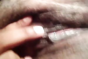 Rubbing my gorgeous pink fur pie with excitement until I cum