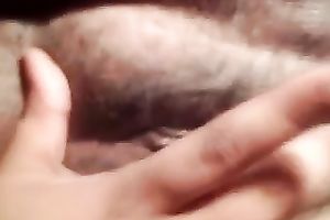 Rubbing my gorgeous pink fur pie with excitement until I cum