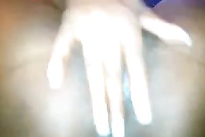 Ebony girlfriend with voluptuous butt masturbates