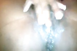 Ebony girlfriend with voluptuous butt masturbates