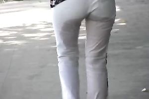 Tanya pees her panties and takes her soaked raiment off