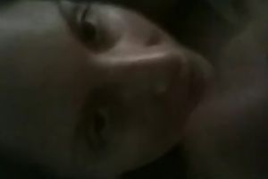 Shy and hot dilettante teen girlfriend getting facialized