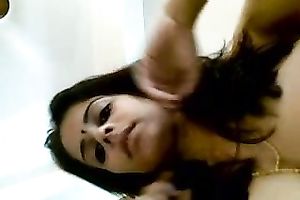 Lovely andbusty Indian hotwife sucks a small wang on POV