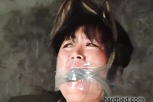 Asian honey Yuko gets her twat toyed in BDSM movie