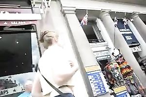 This sultry woman with hot round butt looks nice in her constricted jeans