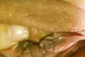Close up homemade movie scene with me rubbing my moist bald crotch