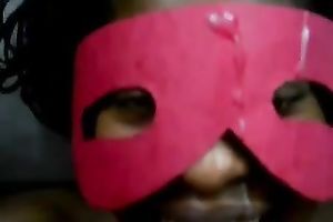 Ebony legal age teenager sucks white knob and enjoys a facial cum discharged