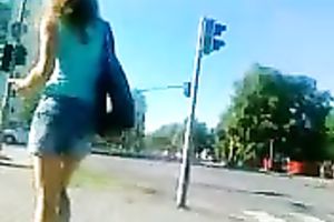 This worthy looking sweetheart in denim petticoat is worth spying