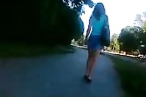 This worthy looking sweetheart in denim petticoat is worth spying