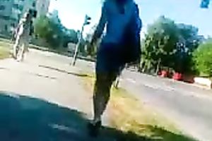 This worthy looking sweetheart in denim petticoat is worth spying