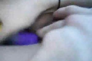 Shameless housewife drives the car during the time that petting her snatch with vibrator