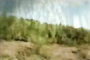 My naughty brunette hair GF flashes her arse in the forest