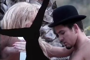 Mesmerizing and breathtaking blondie getting screwed hard by the pool