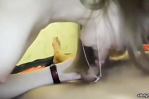 Pretty Russian honey loved to acquire her hot face hole gangbanged hard