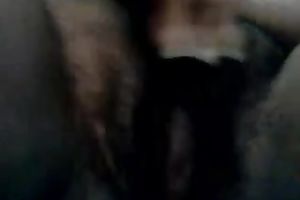 My chocolate skinned girlfriend just can't live without masturbating on web camera